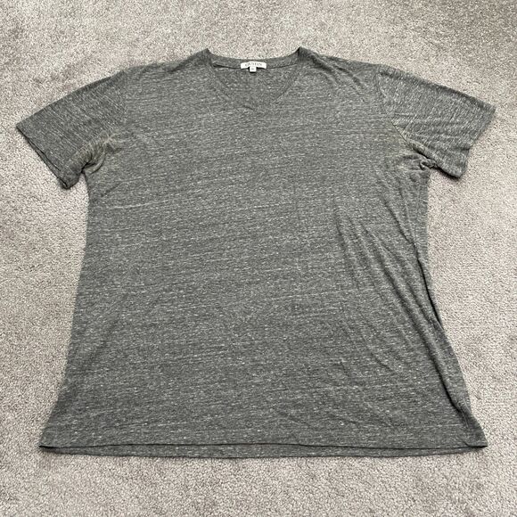 Gustin Basic T-Shirt Mens XL Hrather Gray V-Neck Short Sleeve Essential Tee Top - Picture 1 of 12